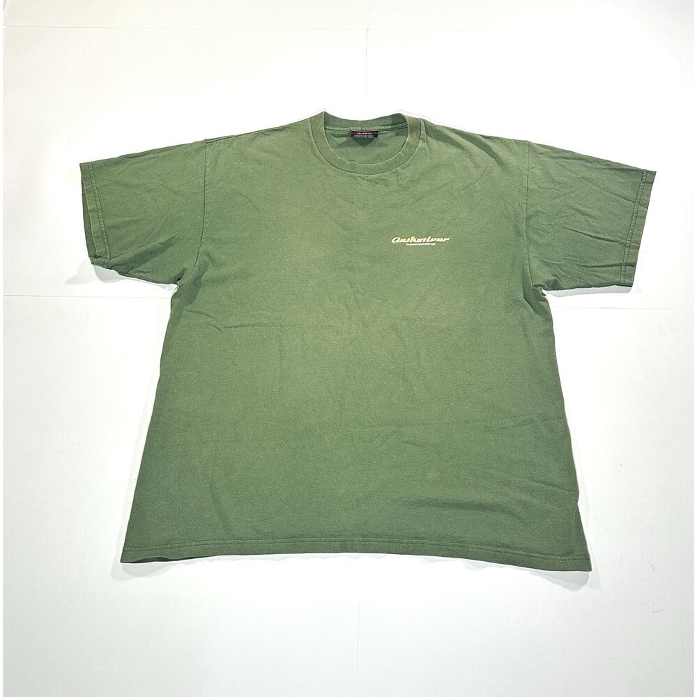 Vintage 90s Quicksilver Surf Skate T-Shirt Double Sided USA Men’s XL Faded Y2K